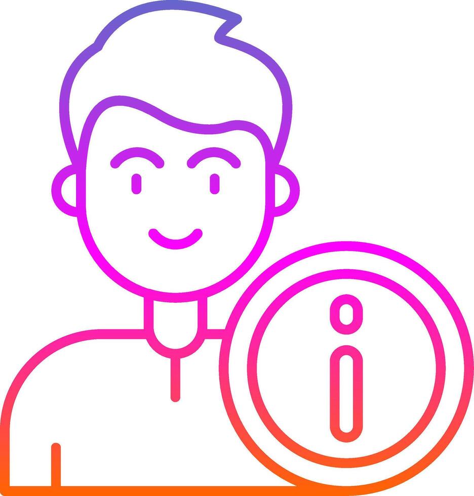 Info Line Gradient Icon vector