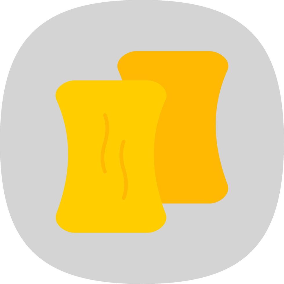 Sponge Flat Curve Icon vector