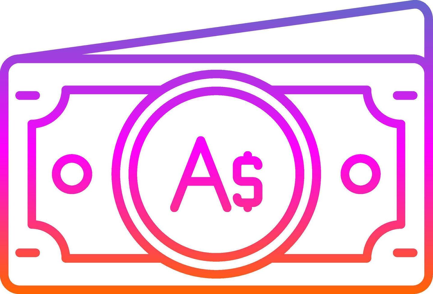 Australian dollar Line Gradient Icon vector