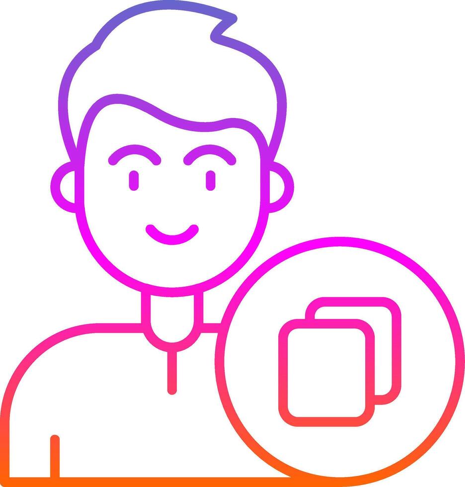 Copy Line Gradient Icon vector