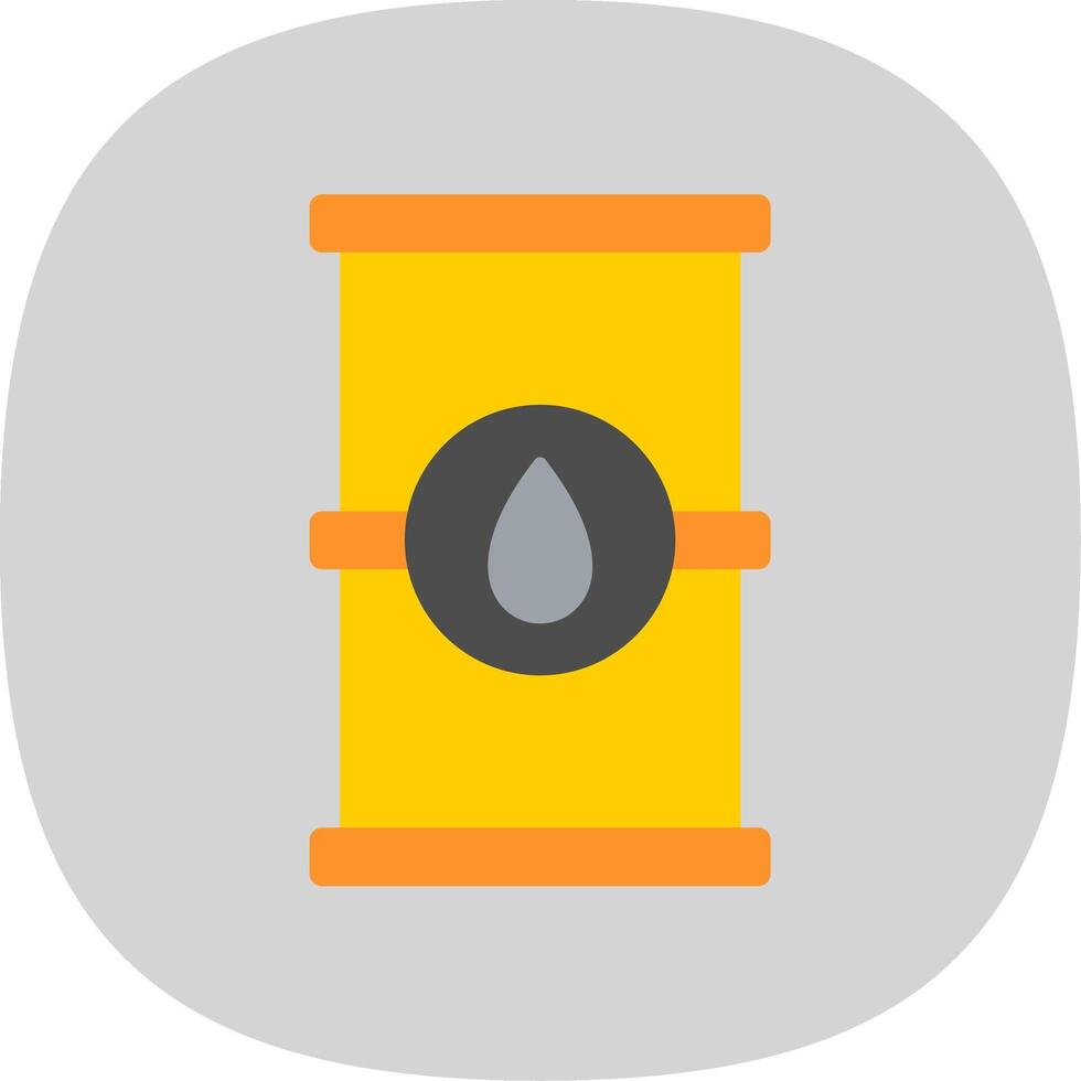 Barrel Flat Curve Icon vector