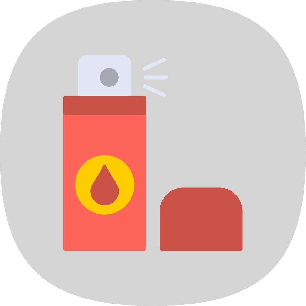 Spray Flat Curve Icon vector