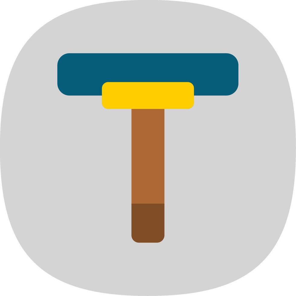 Squeegee Flat Curve Icon vector
