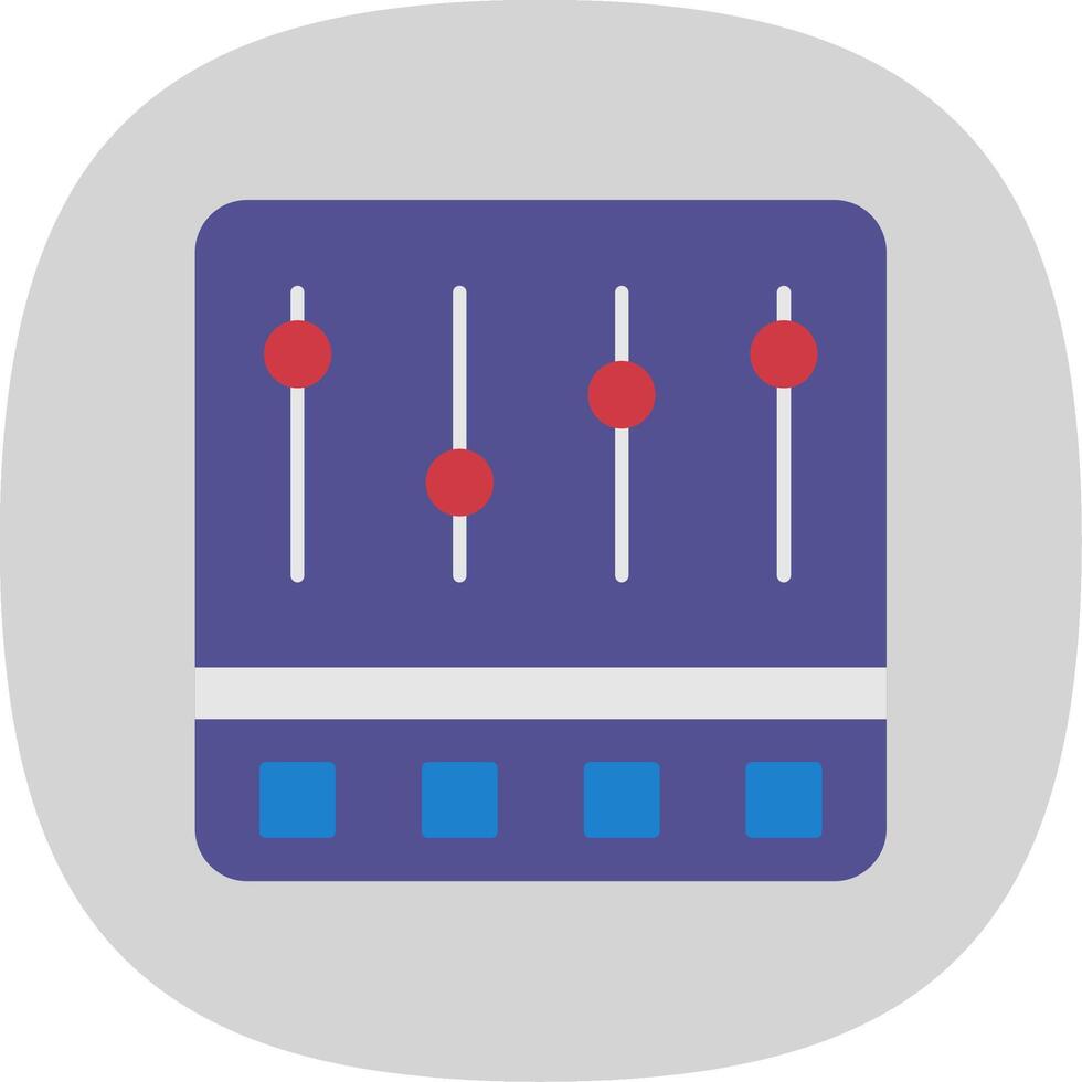 Control Panel Flat Curve Icon vector