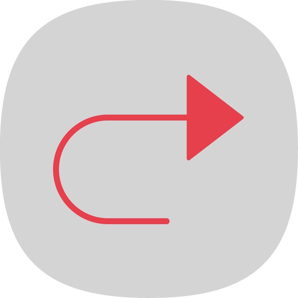 Turning Flat Curve Icon vector