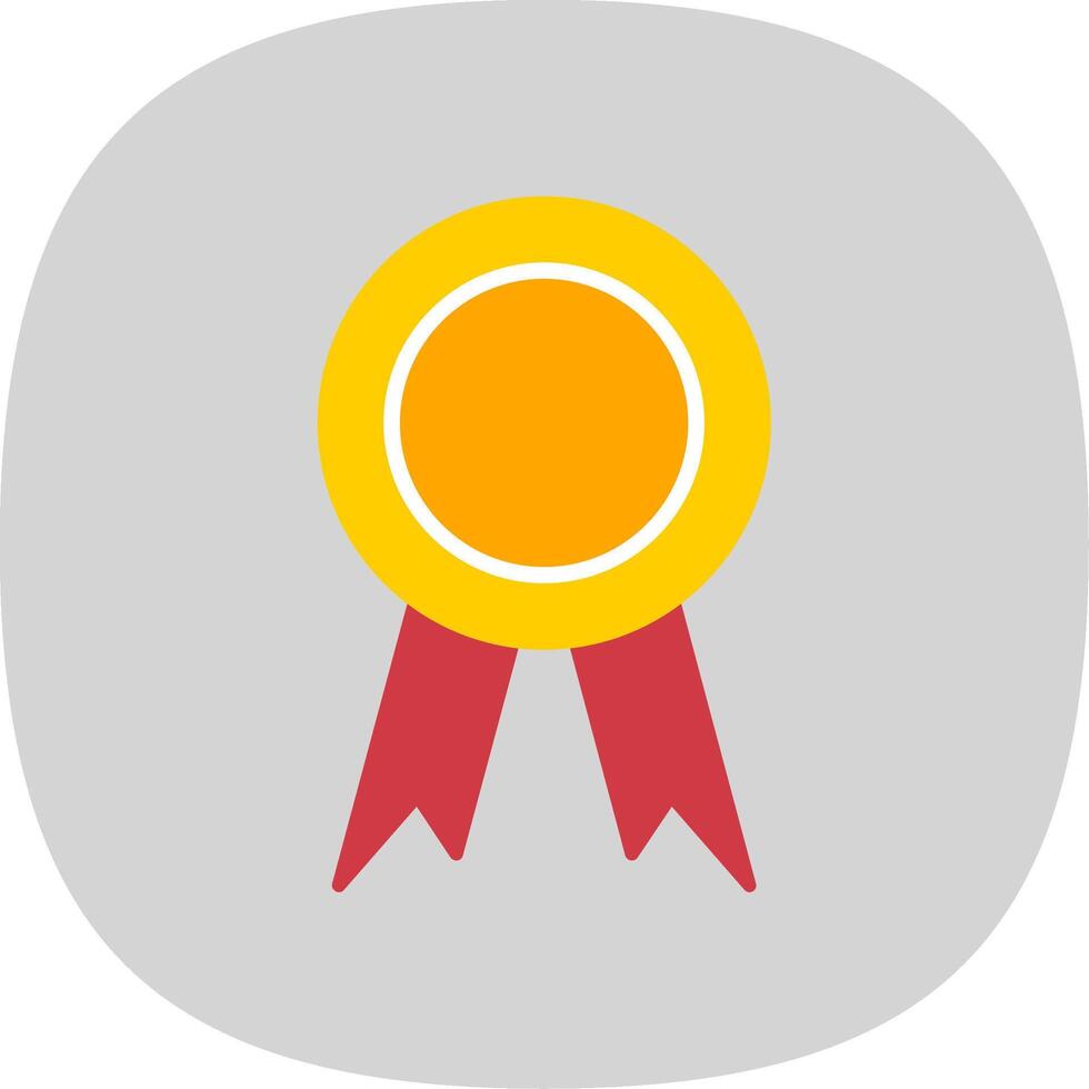 Award Flat Curve Icon vector