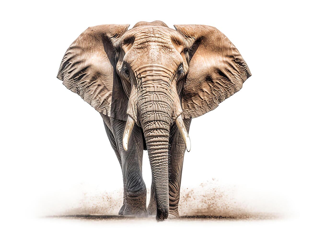 AI generated elephant portrait, generative ai photo