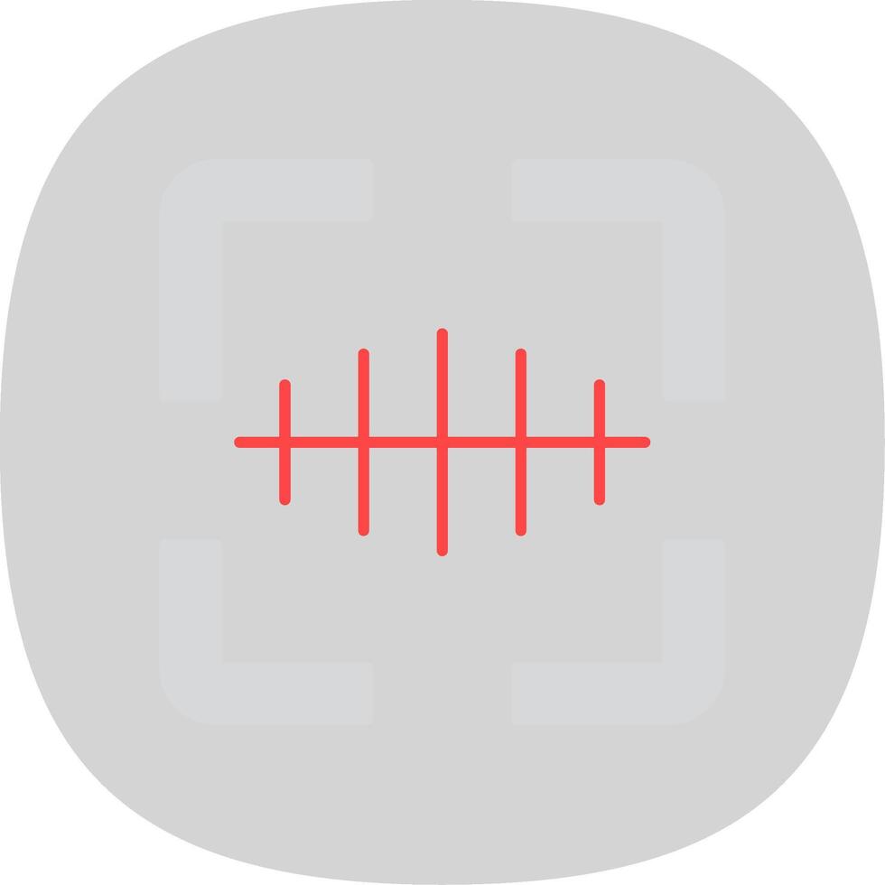 Barcode Scanner Flat Curve Icon vector