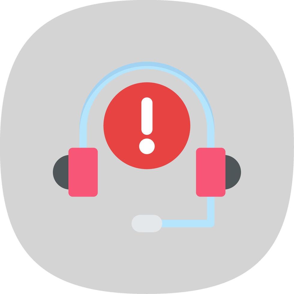 Help Flat Curve Icon vector