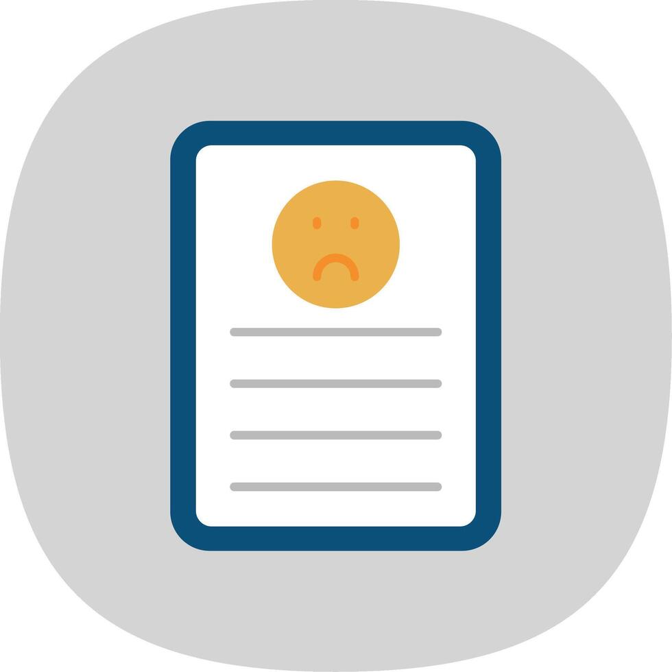 Complaint Flat Curve Icon vector