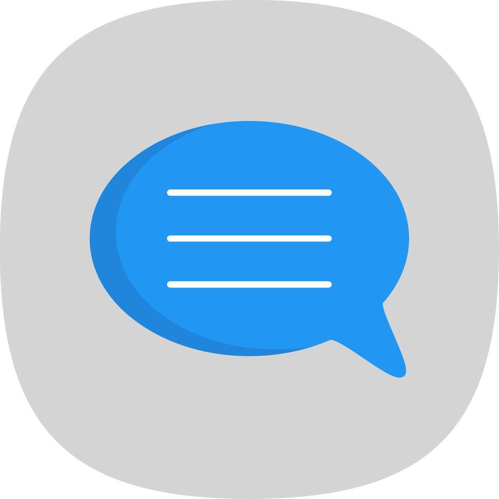 Conversation Flat Curve Icon vector