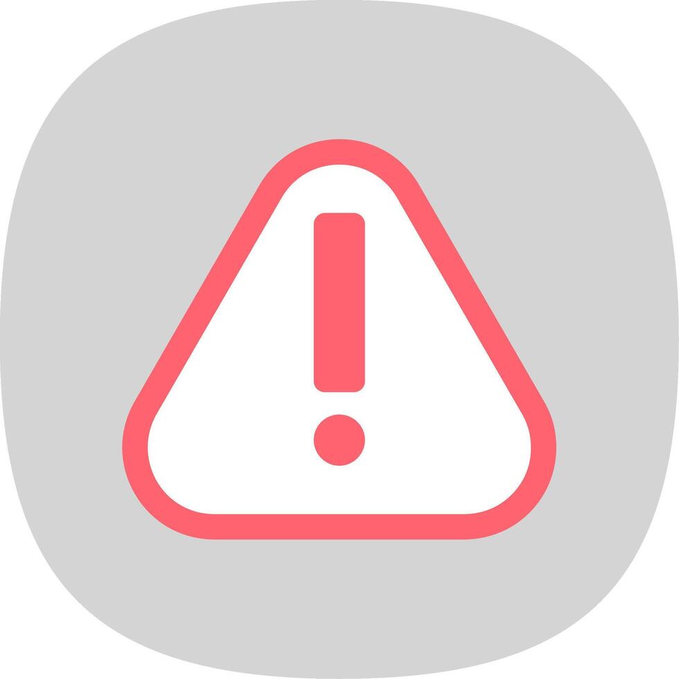 Alert Flat Curve Icon vector
