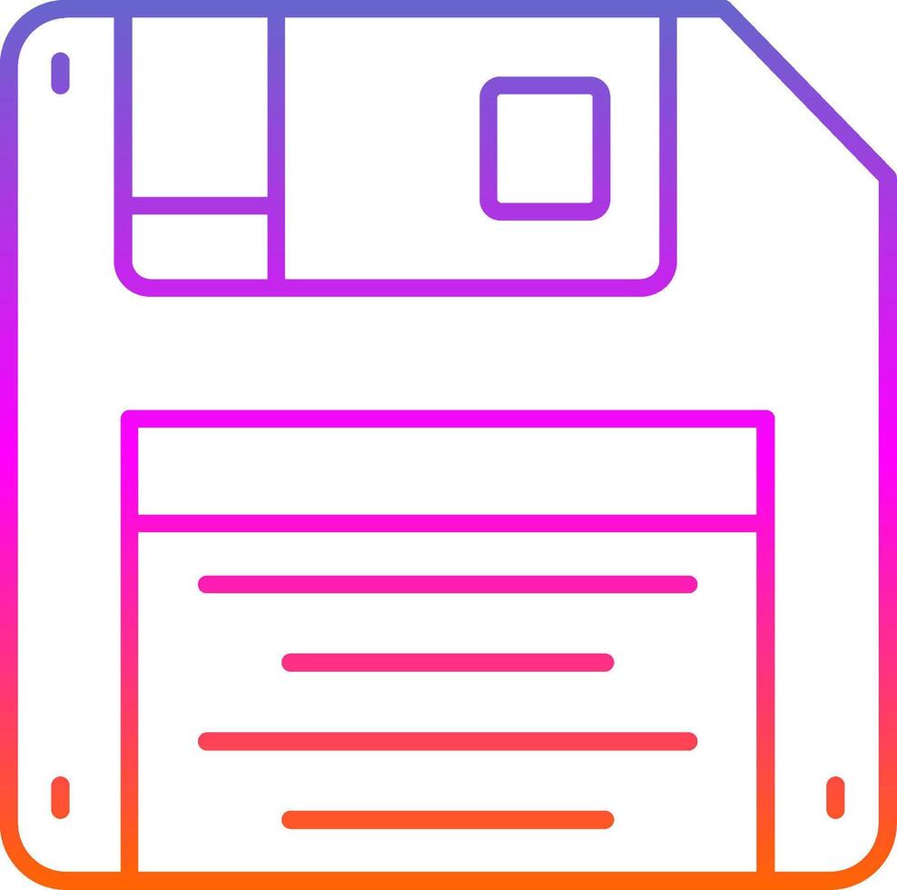 Floppy disk Line Gradient Icon vector