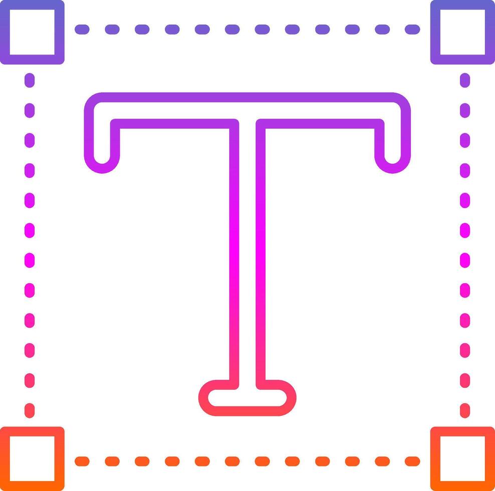 Font Line Gradient Icon vector