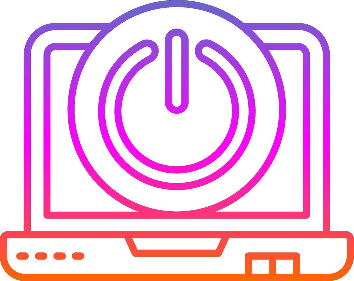 Power off Line Gradient Icon vector