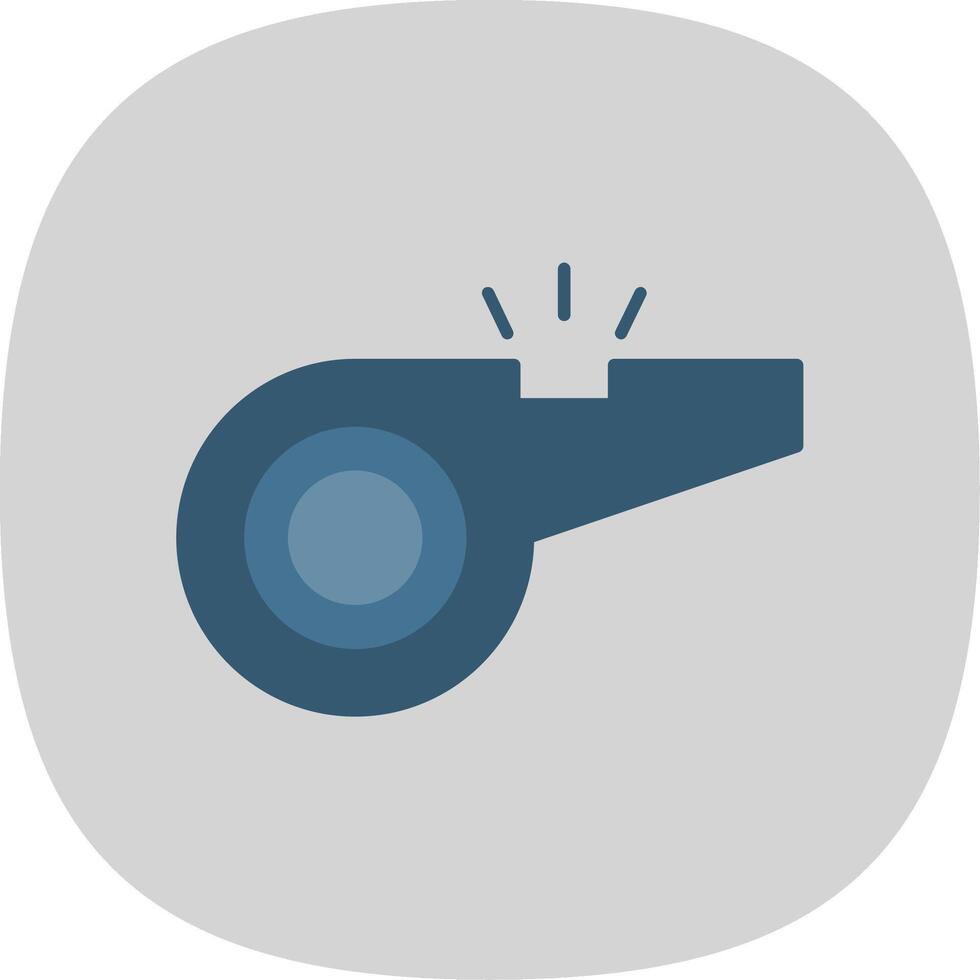 Whistle Flat Curve Icon vector