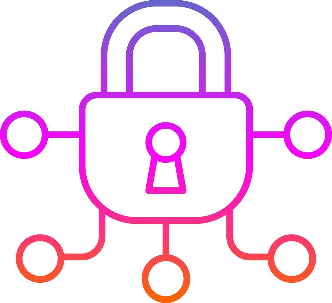Safe Line Gradient Icon vector