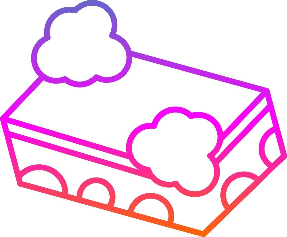 Sponge Line Gradient Icon vector
