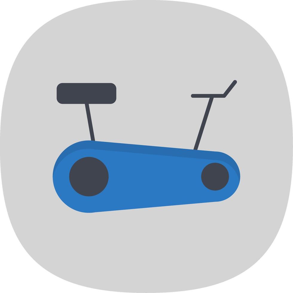 Stationary Bike Flat Curve Icon vector