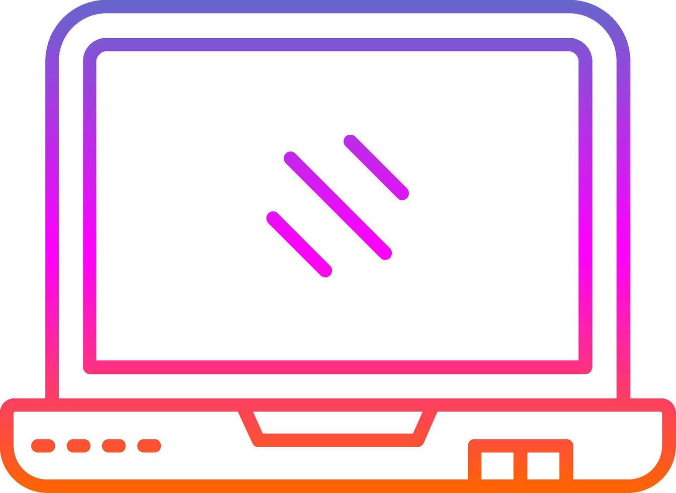 Laptop Line Gradient Icon vector