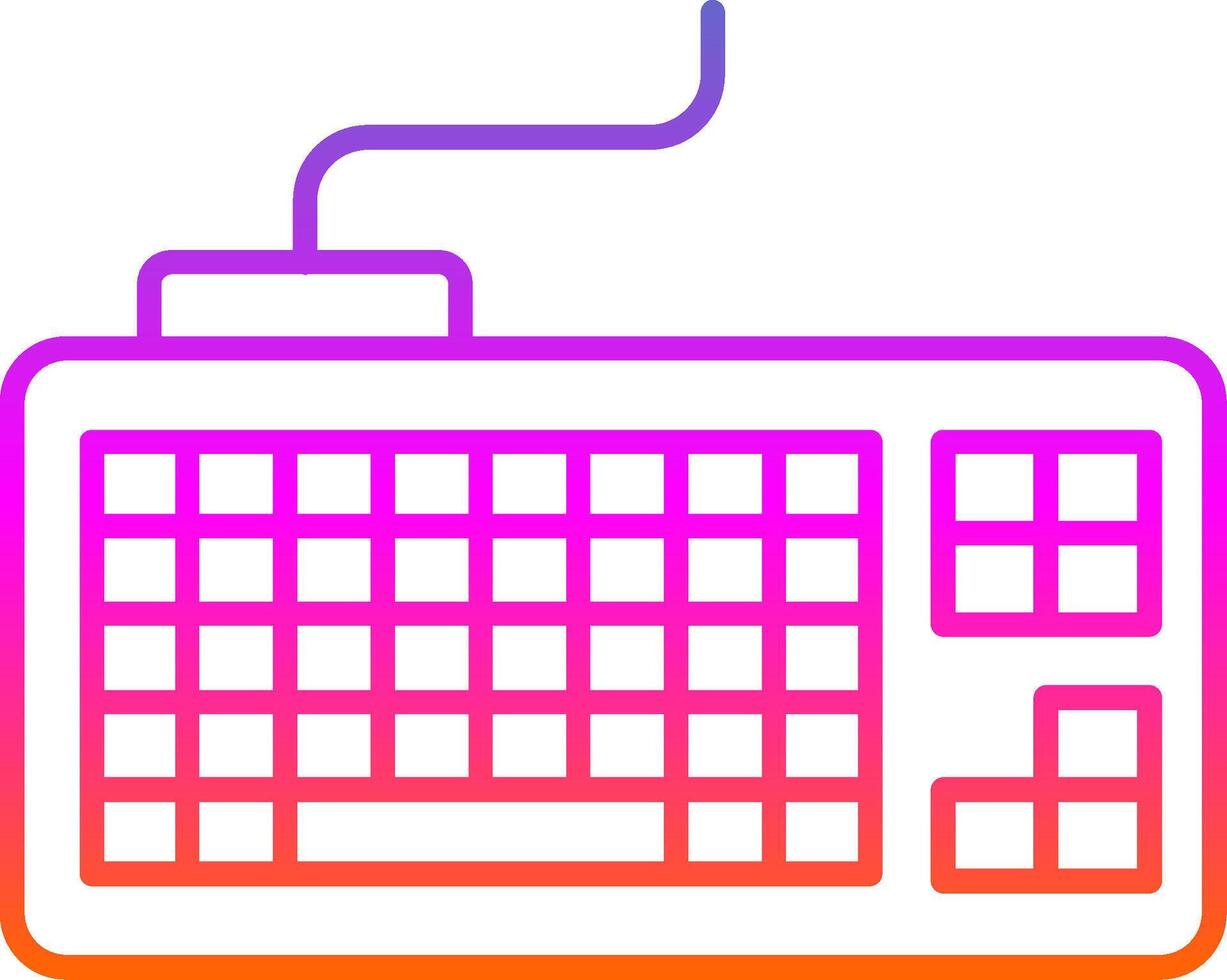 Keyboard Line Gradient Icon vector