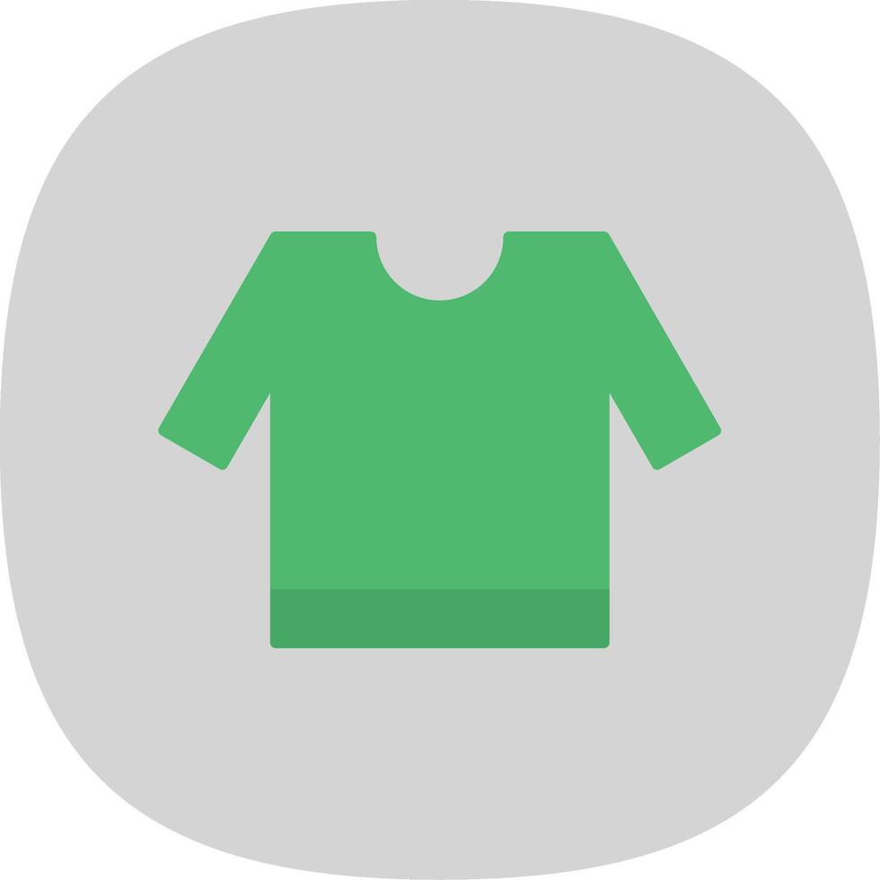 Shirt Flat Curve Icon vector