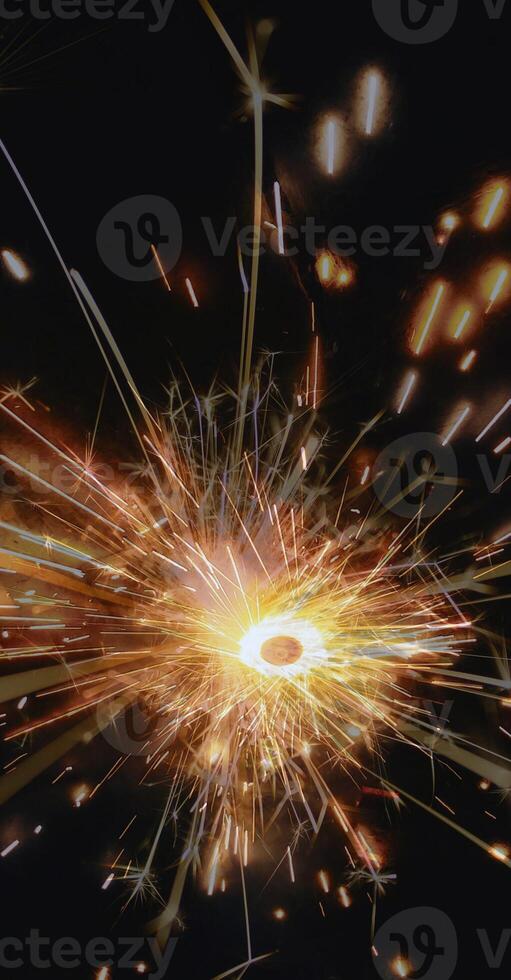 Abstract background pattern, presentation cover illustration, geometric texture with sparkles and fireworks close view photo