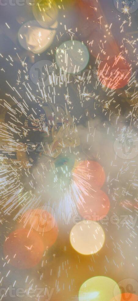 Abstract background pattern, presentation cover illustration, geometric texture with sparkles and fireworks close view photo