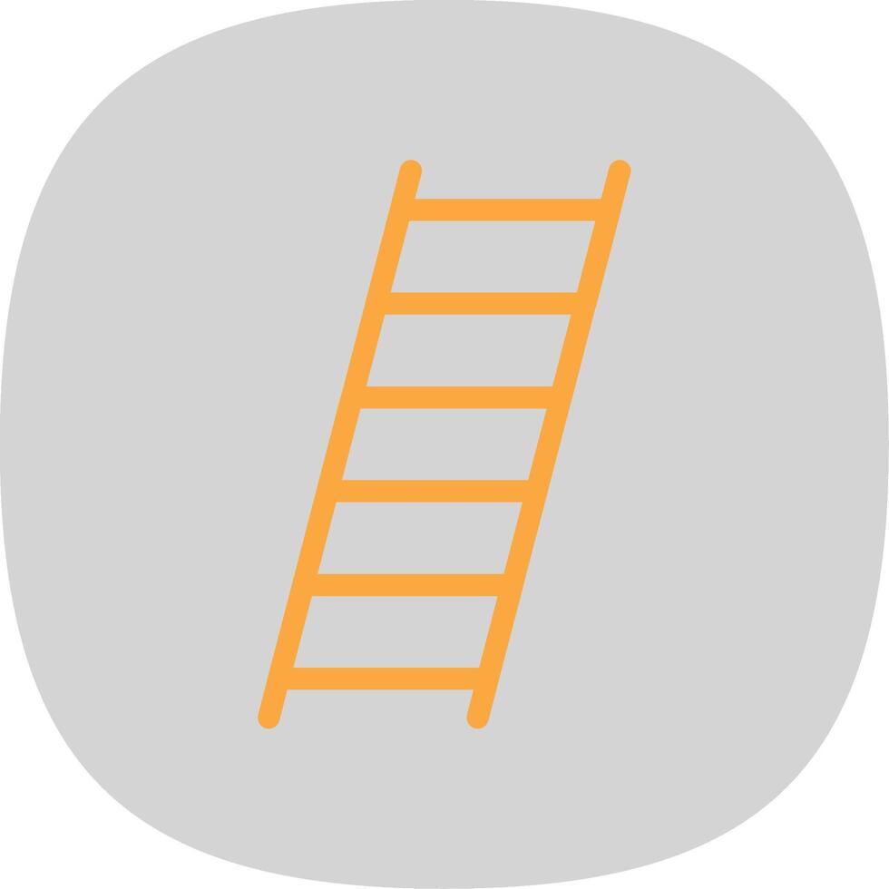 Ladder Flat Curve Icon vector
