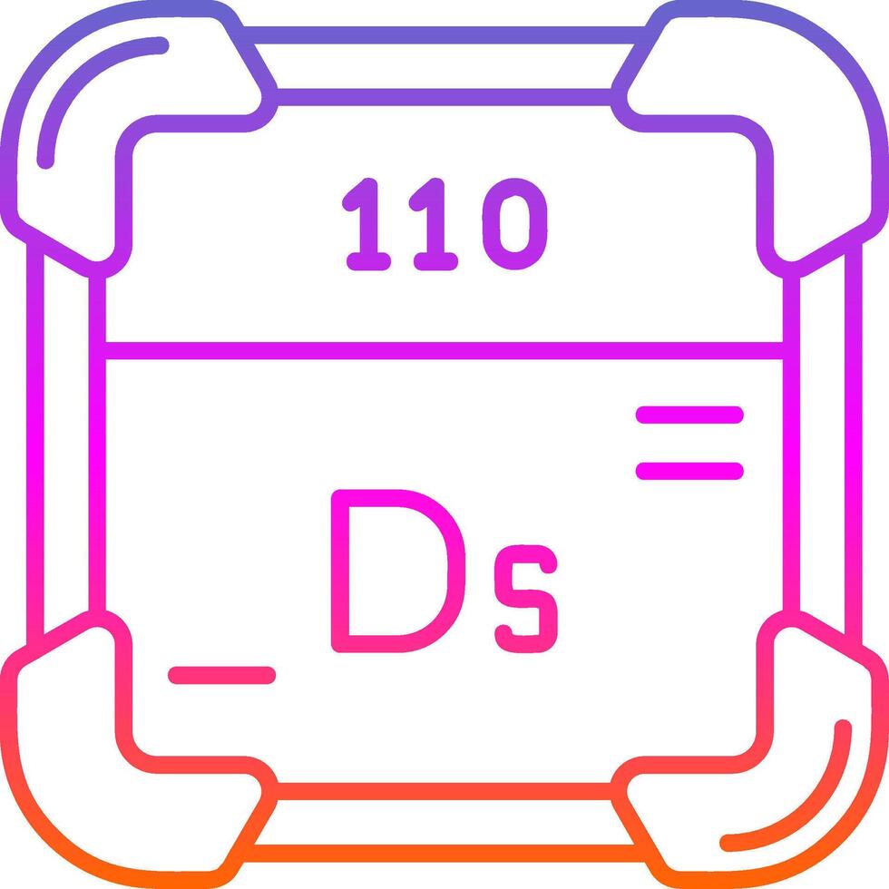 Darmstadtium Line Gradient Icon vector