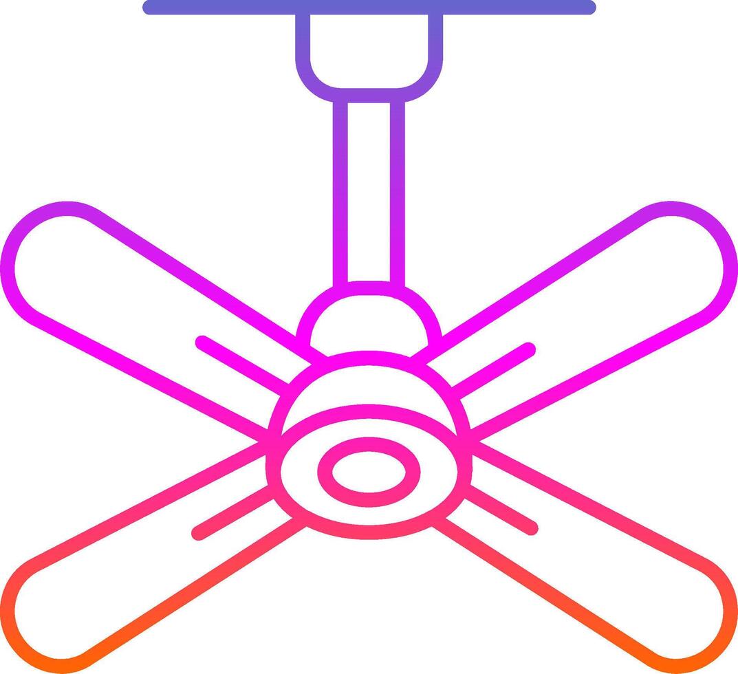 Fan Line Gradient Icon vector