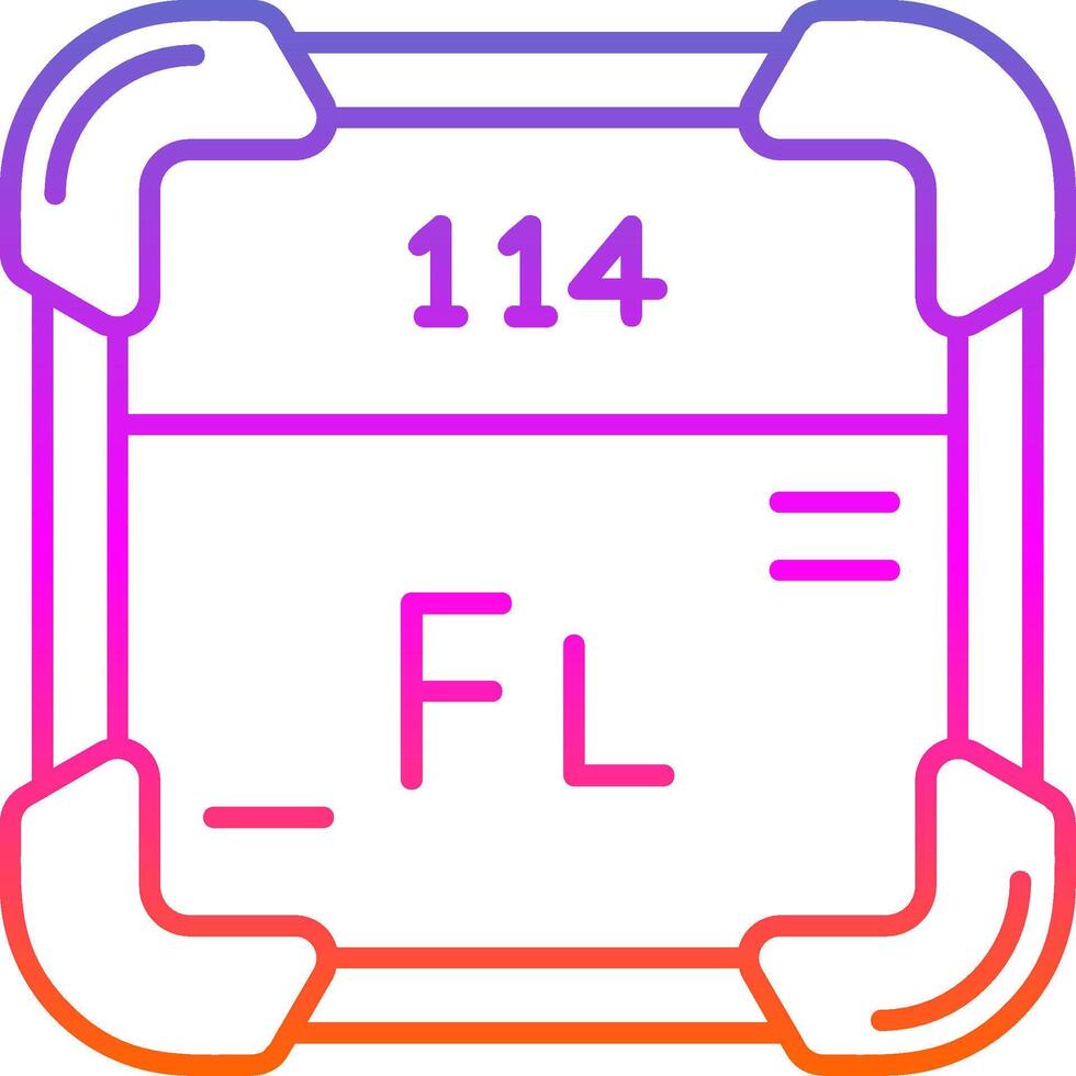 Flerovium Line Gradient Icon vector