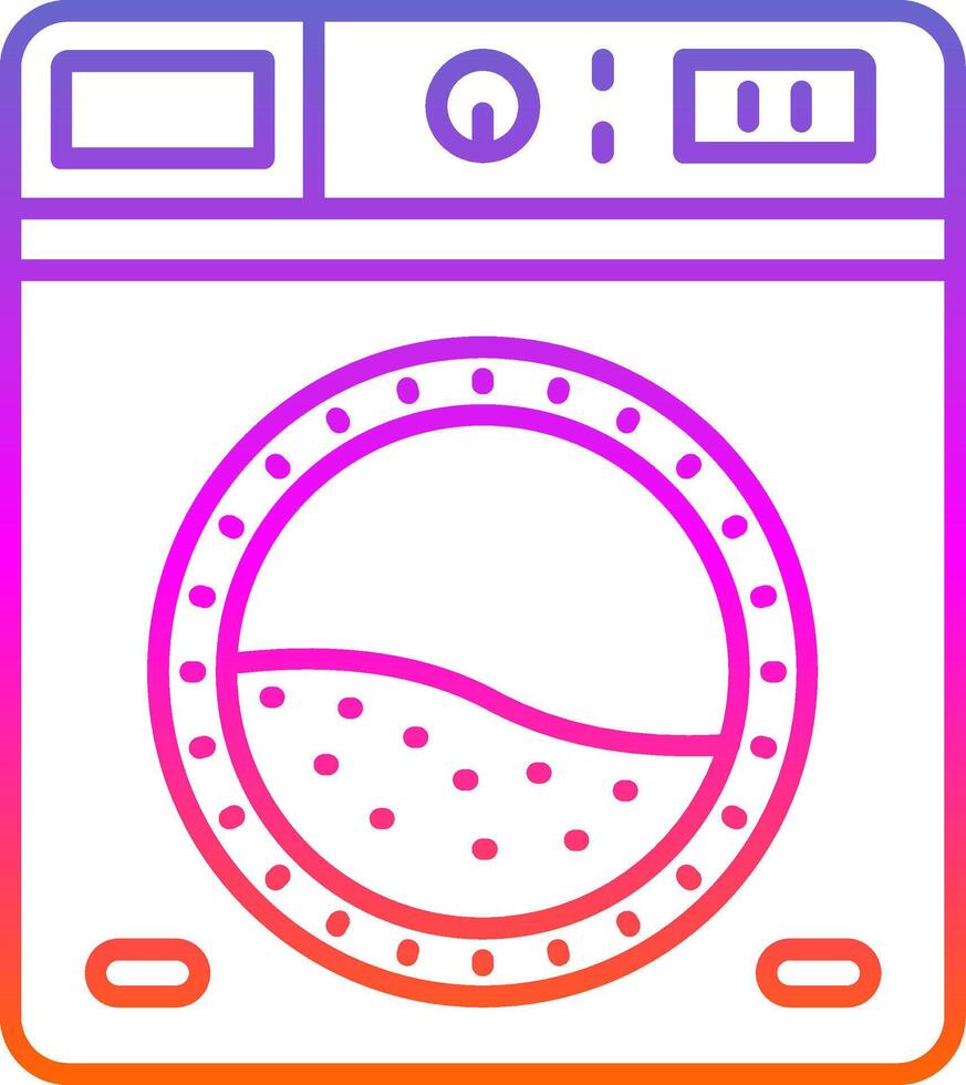 Laundry Line Gradient Icon vector