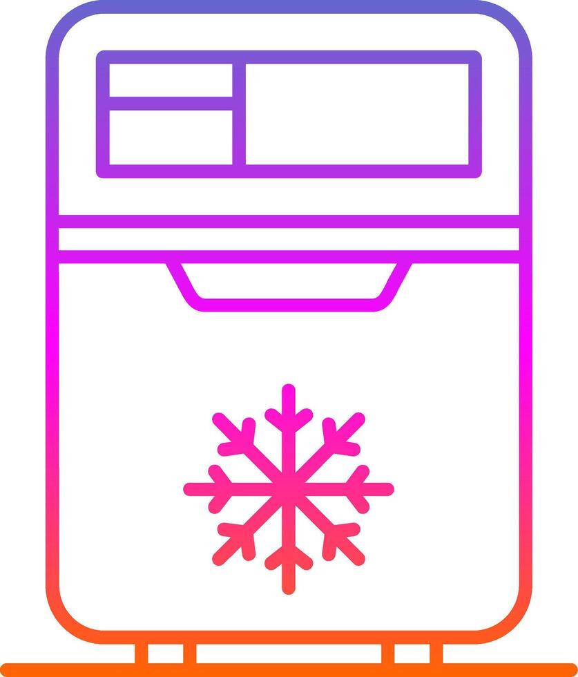 Refrigerator Line Gradient Icon vector