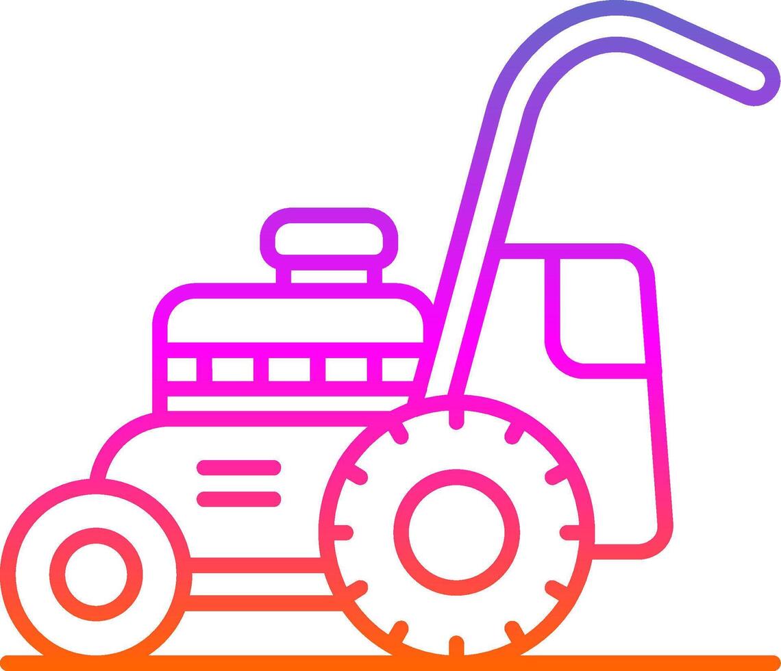 Mower Line Gradient Icon vector