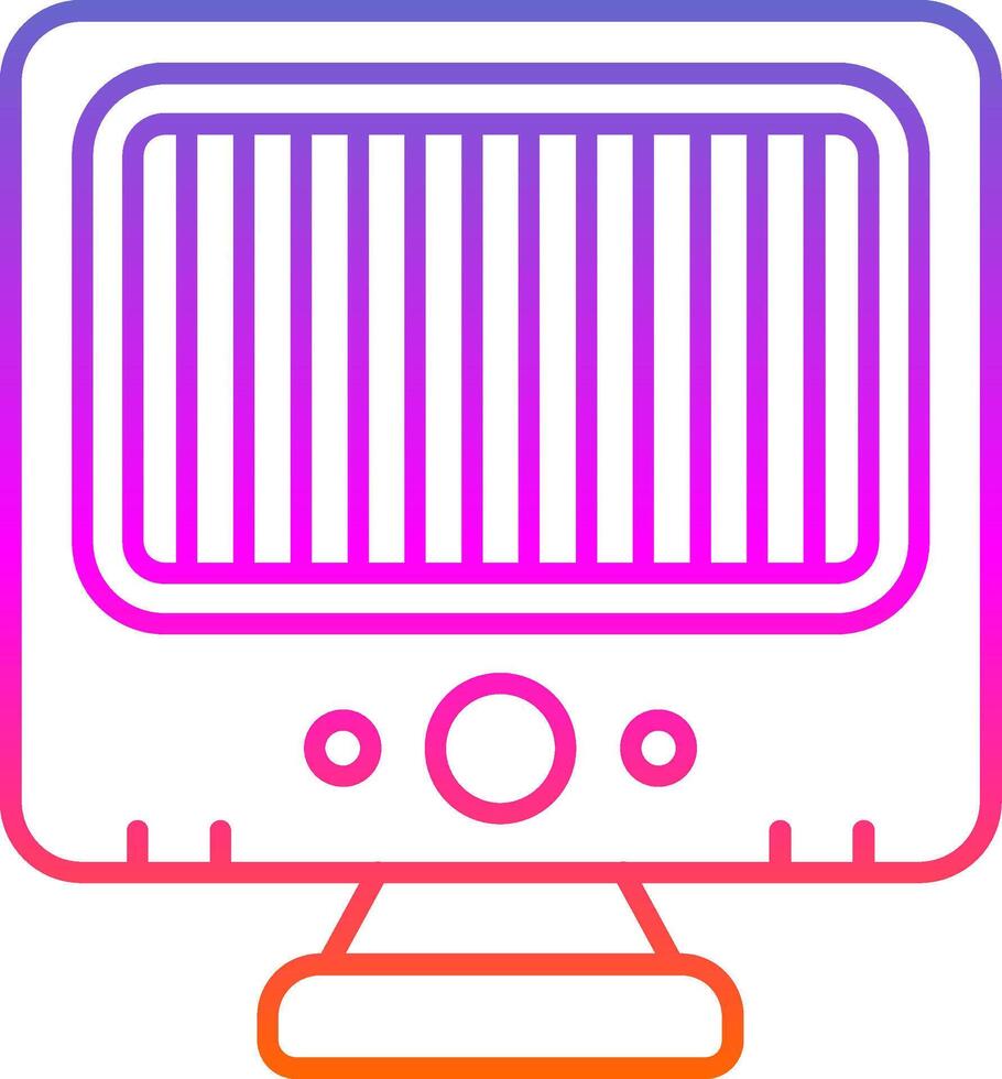Heater Line Gradient Icon vector
