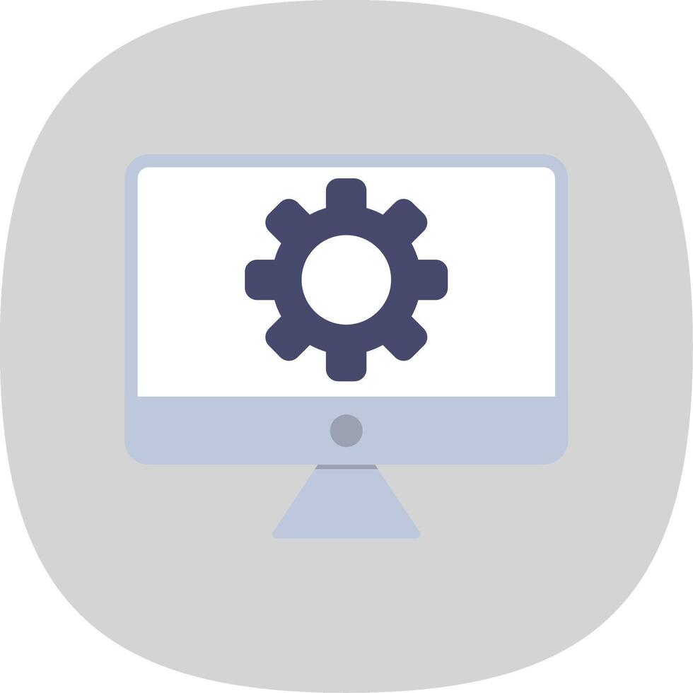 System Flat Curve Icon vector