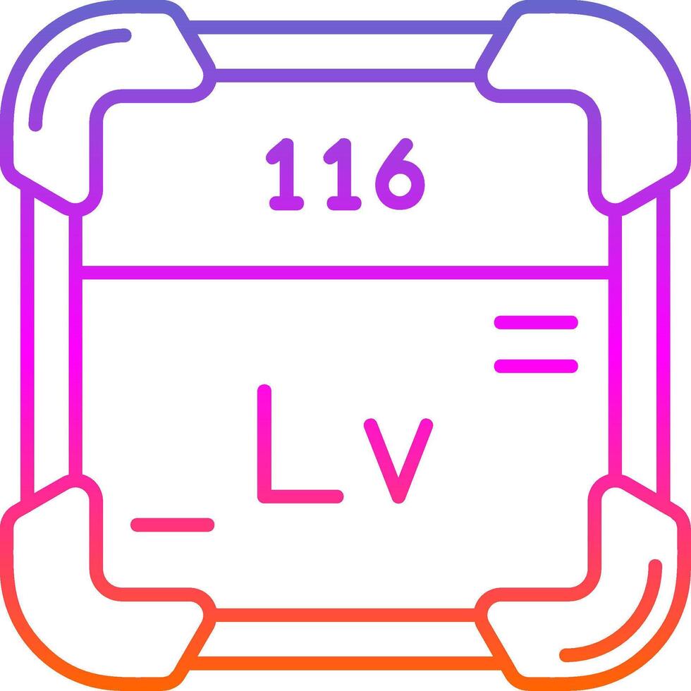 Livermorium Line Gradient Icon vector