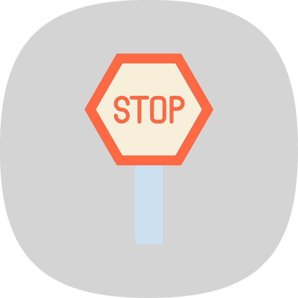 Pit Stop Flat Curve Icon vector