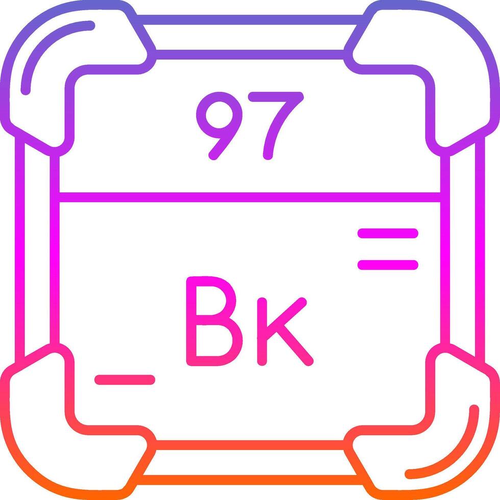 Berkelium Line Gradient Icon vector