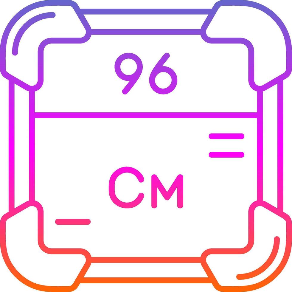 Curium Line Gradient Icon vector