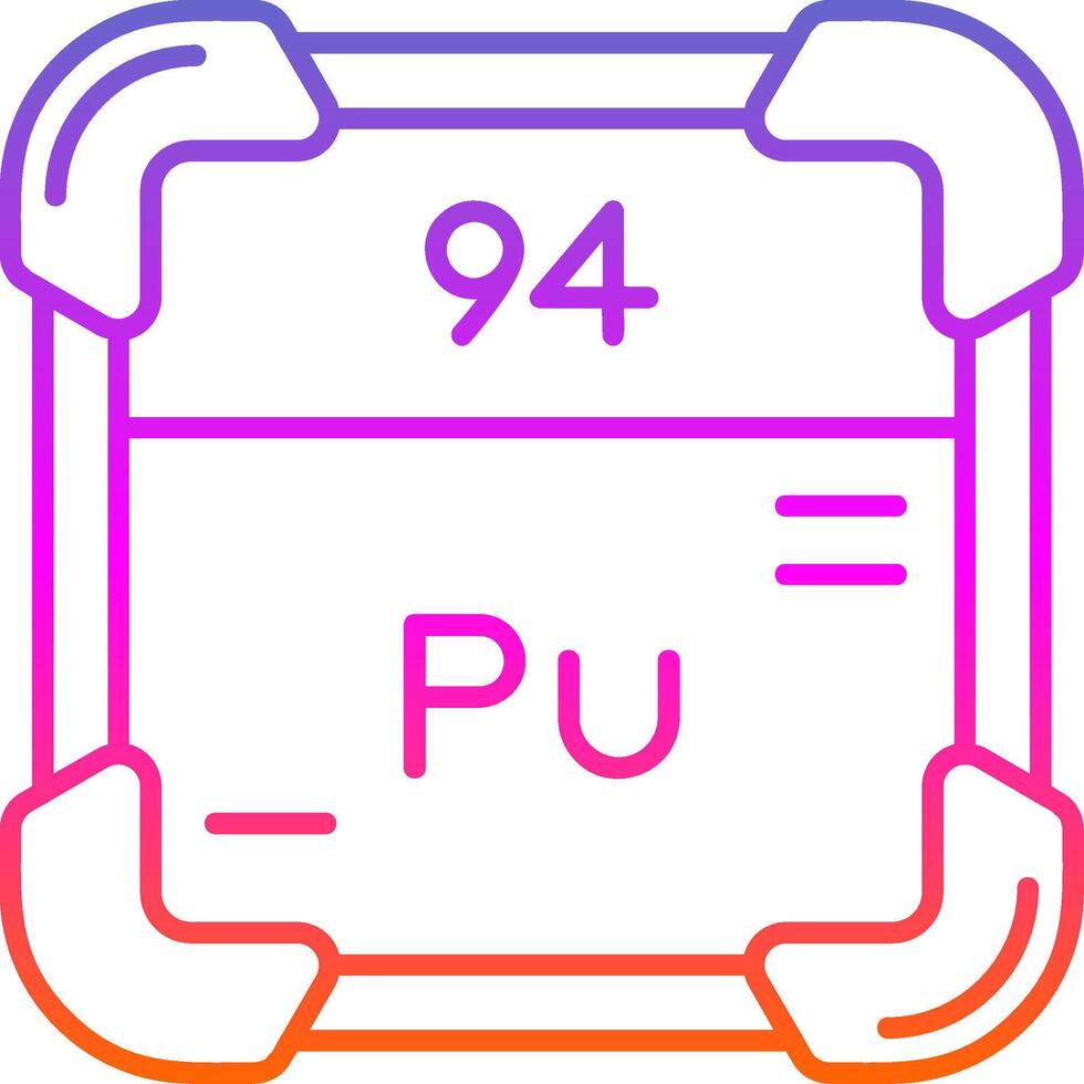 Plutonium Line Gradient Icon vector