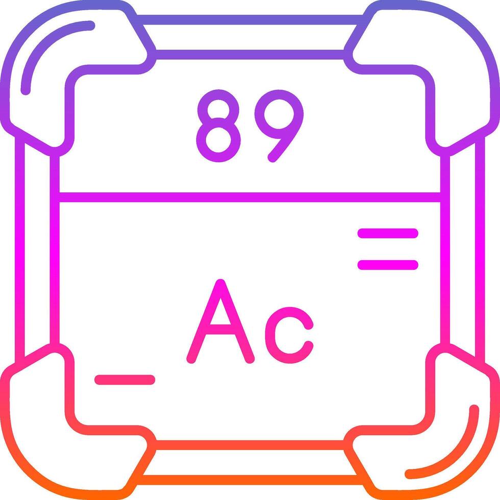 Actinium Line Gradient Icon vector