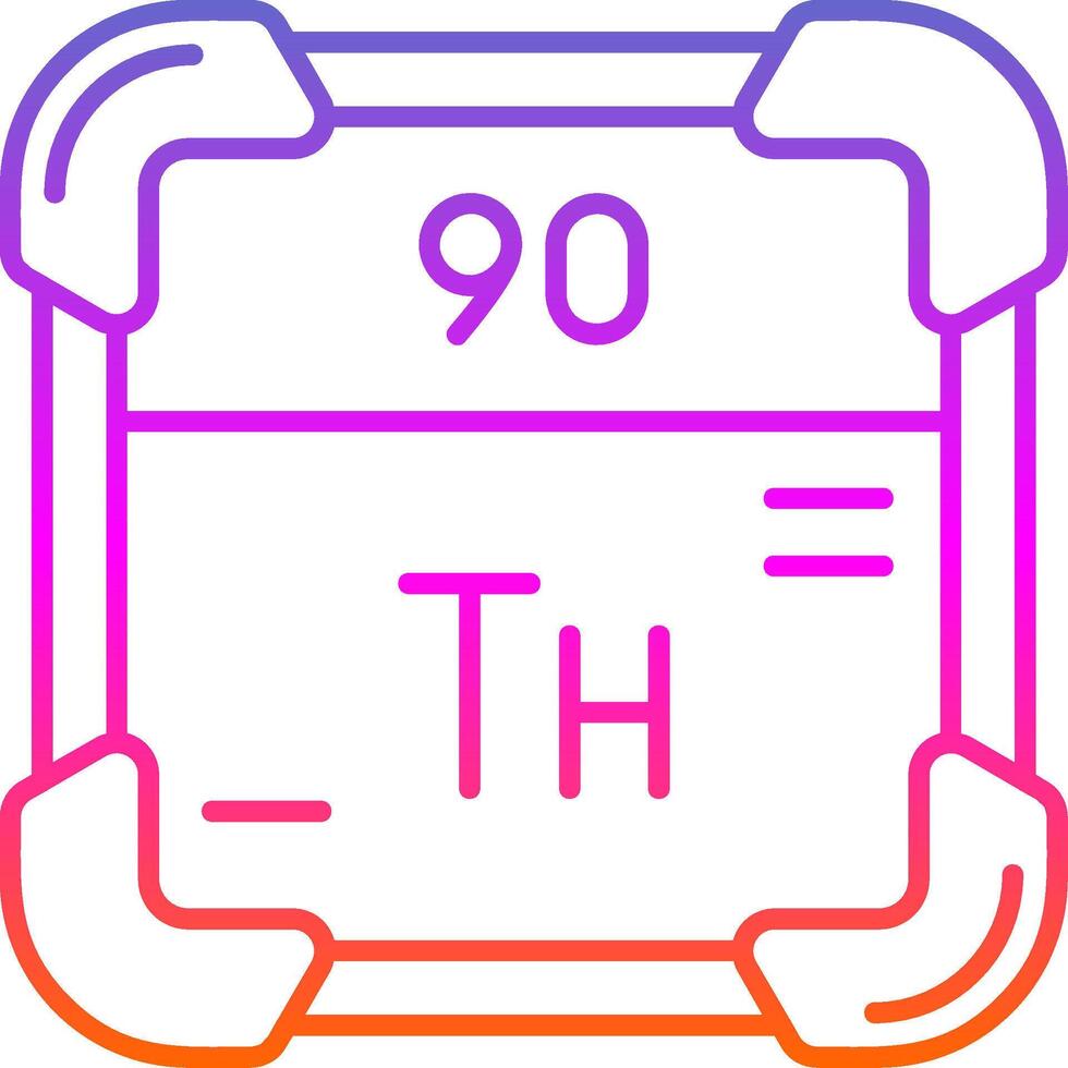 Thorium Line Gradient Icon vector