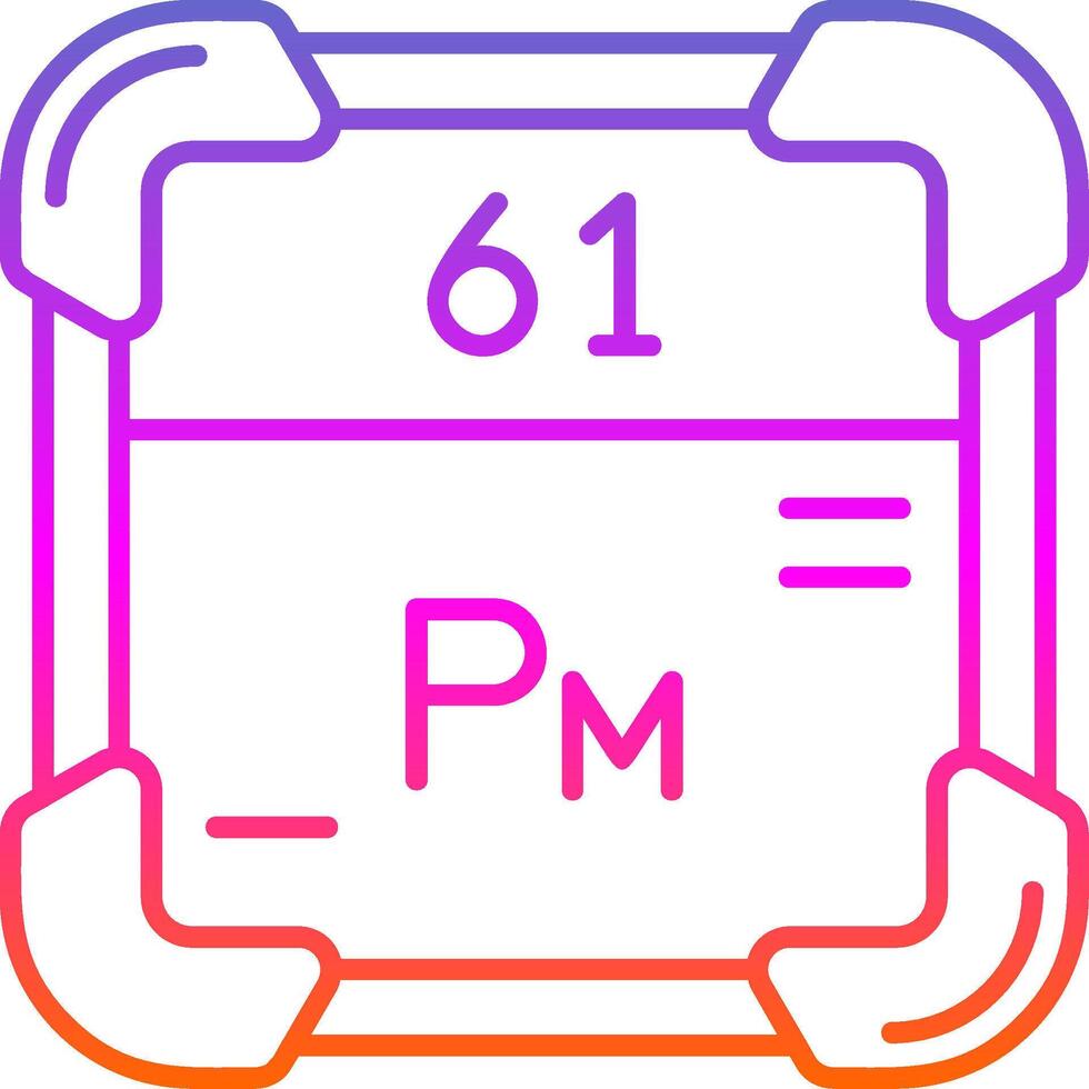 Promethium Line Gradient Icon vector