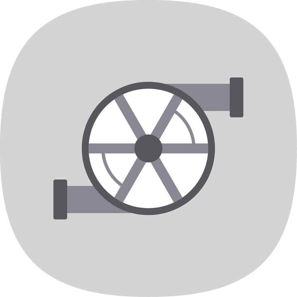 Turbo Flat Curve Icon vector