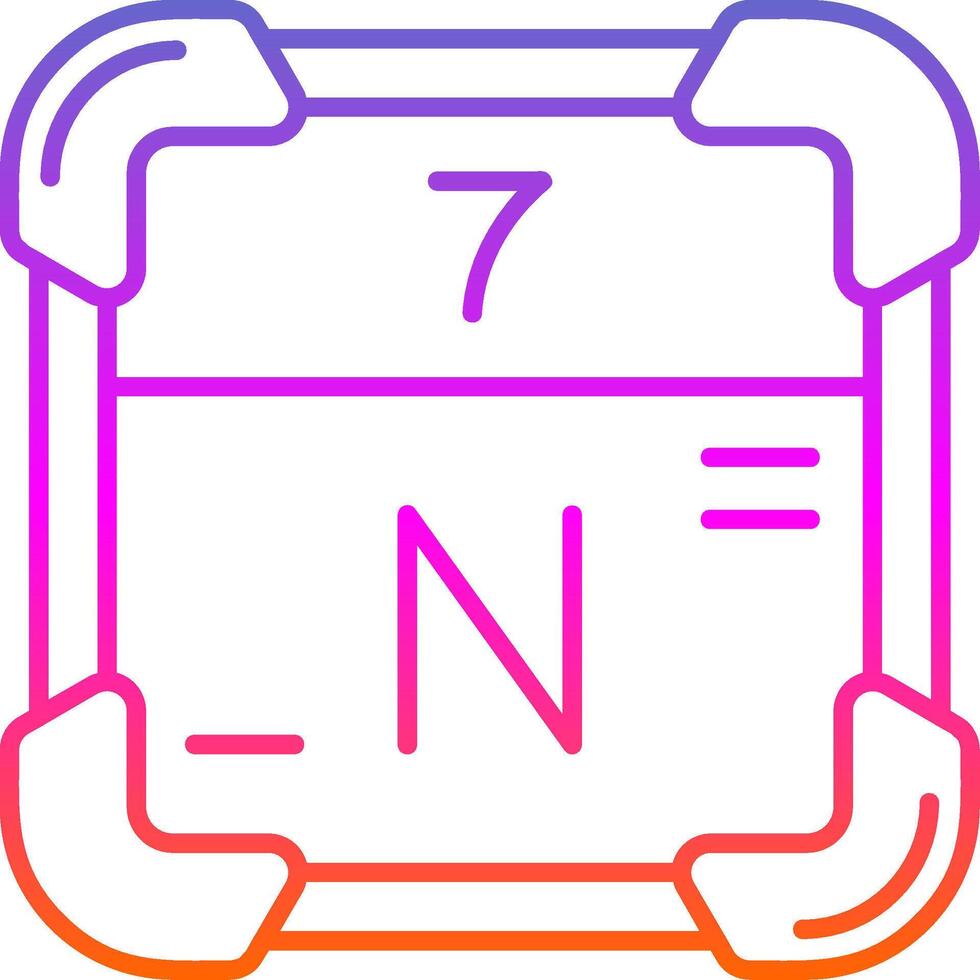 Nitrogen Line Gradient Icon vector