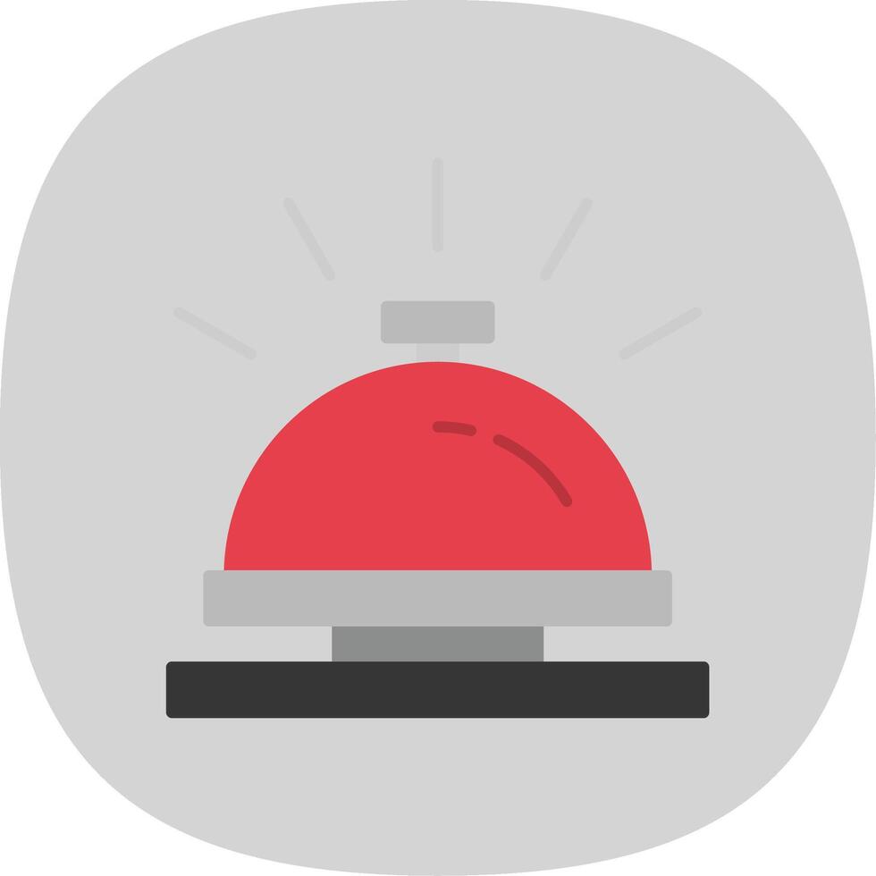 Hotel Bell Flat Curve Icon vector