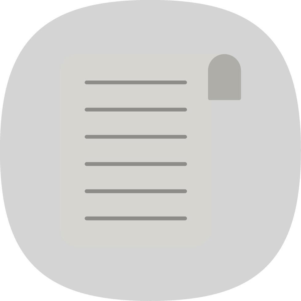 Document Flat Curve Icon vector