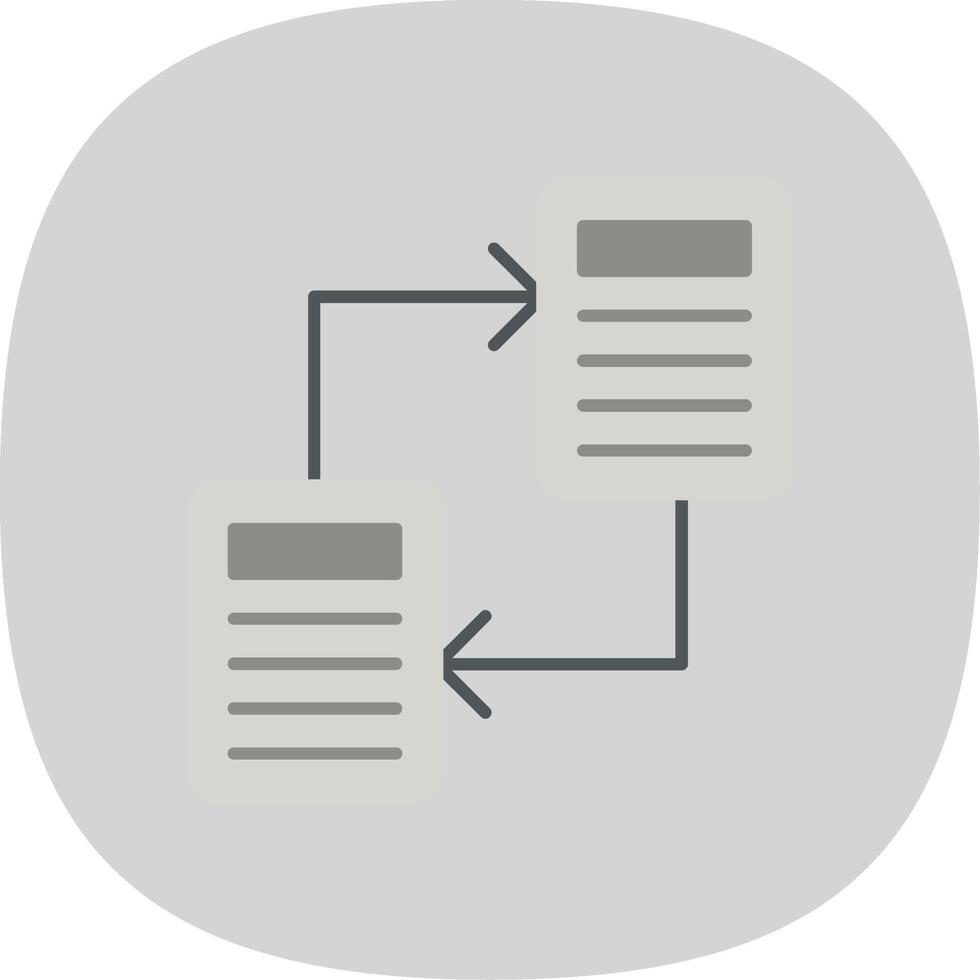File Sharing Flat Curve Icon vector